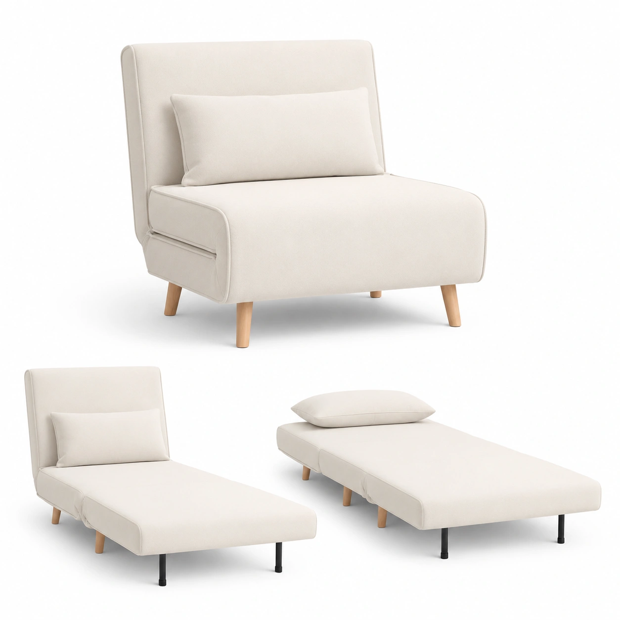 Sillon individual color marfil-ValoriaNest