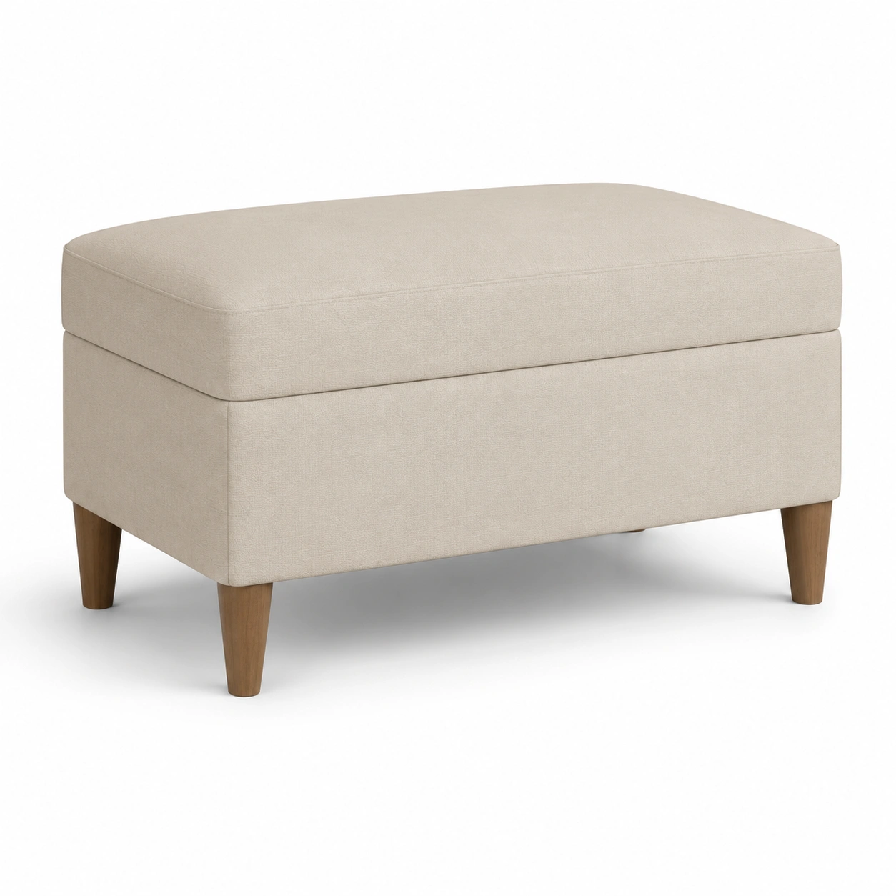 Reposapies con almacenamiento beige-ValoriaNest