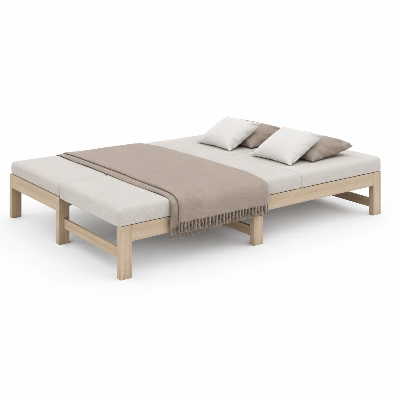 Conjunto de cama tatami con estructura de madera-ValoriaNest