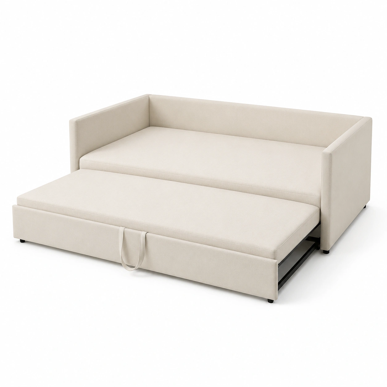 Sofa cama extraible color beige-ValoriaNest