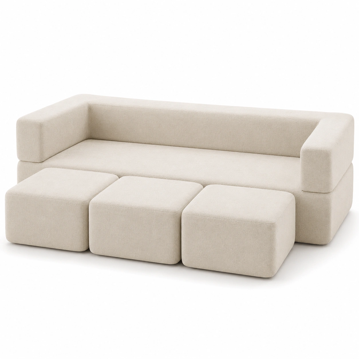 Sofa modular color beige-ValoriaNest
