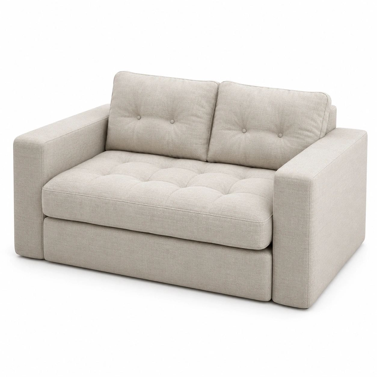 Sofa de dos plazas color beige-ValoriaNest