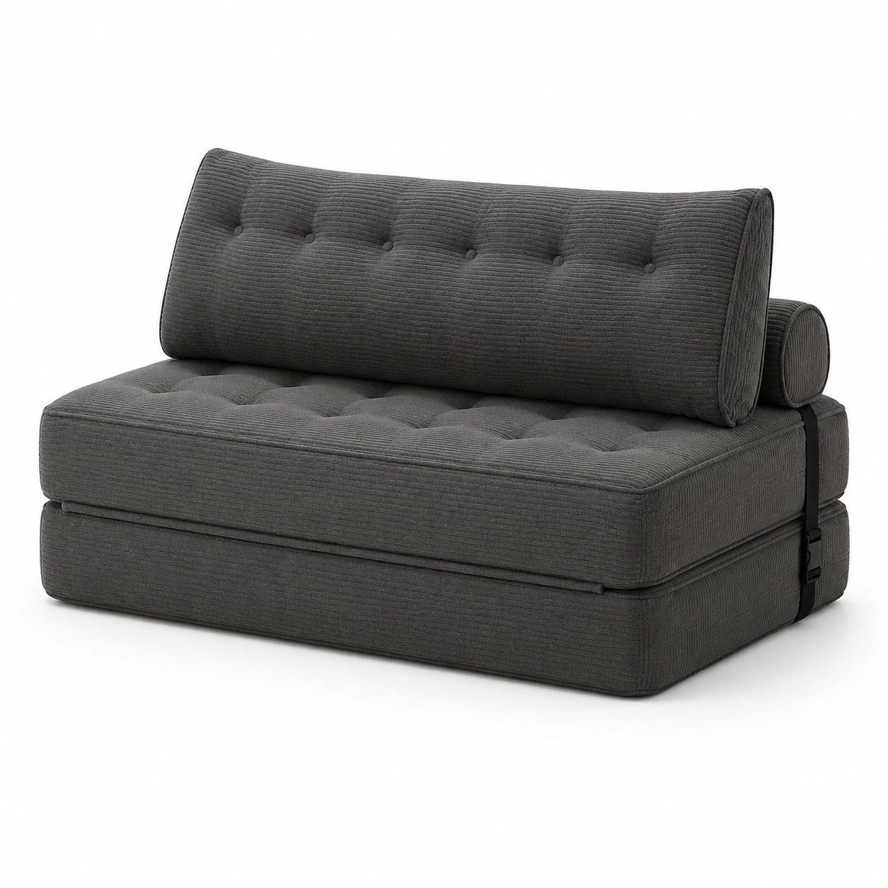 Sofa plegable gris oscuro-ValoriaNest