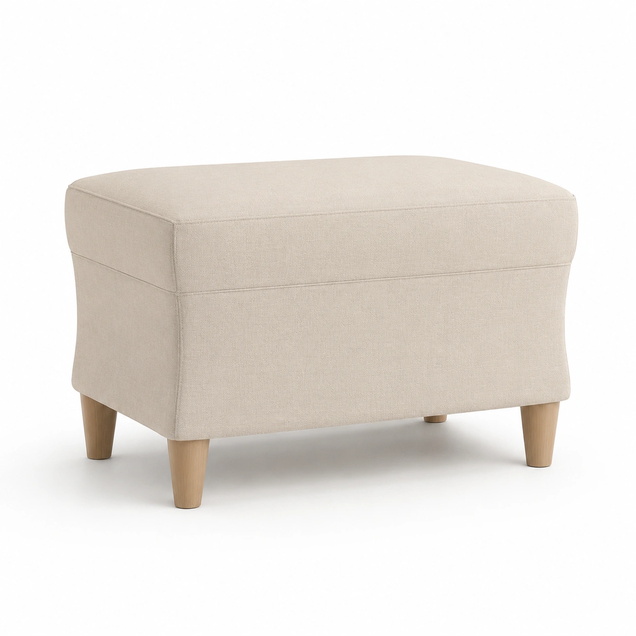 Reposapies con almacenamiento beige-ValoriaNest