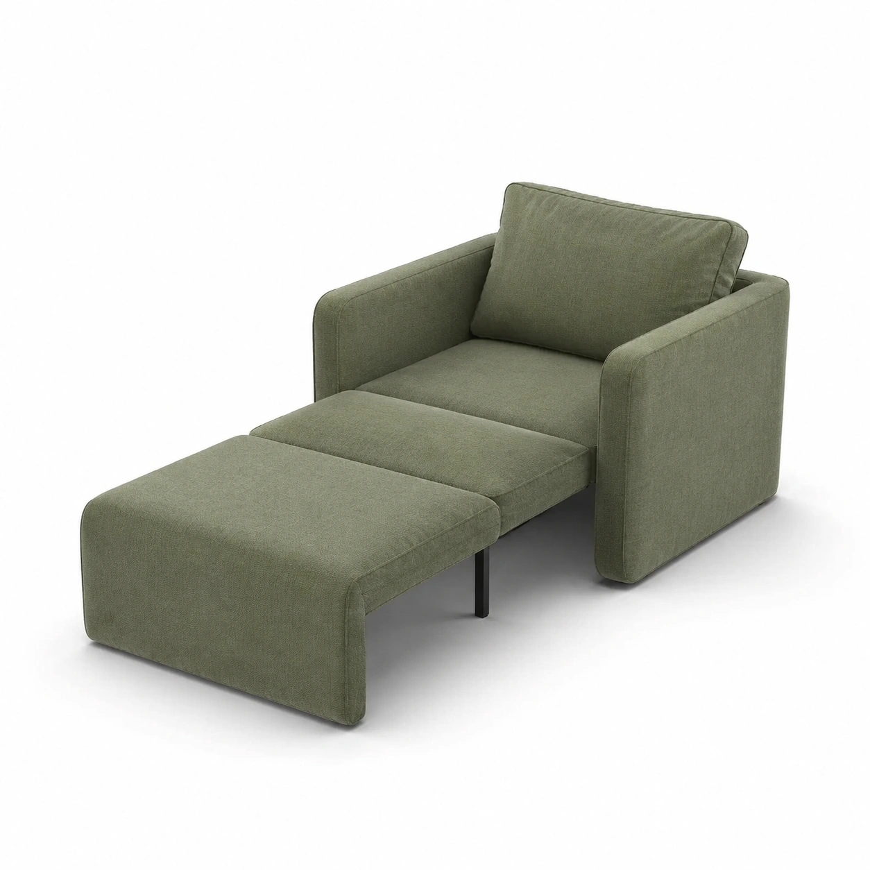 Sofa cama individual verde-ValoriaNest
