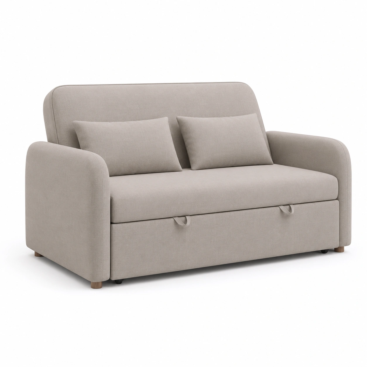 Sofa cama con almacenamiento color marfil-ValoriaNest