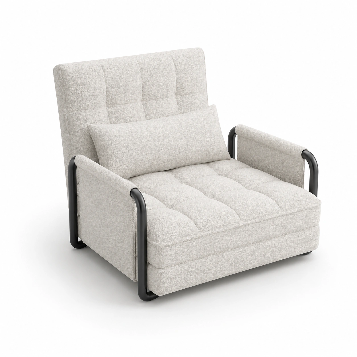 Sillon individual tapizado beige marfil-ValoriaNest