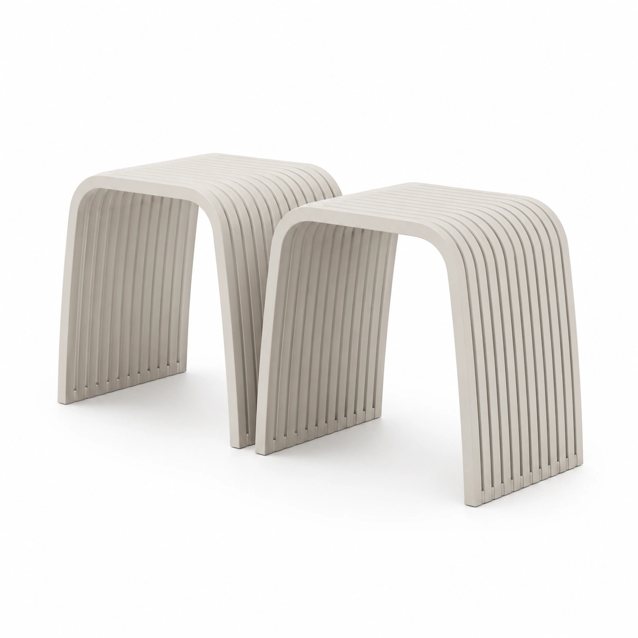 Juego de banco arqueado color beige-ValoriaNest