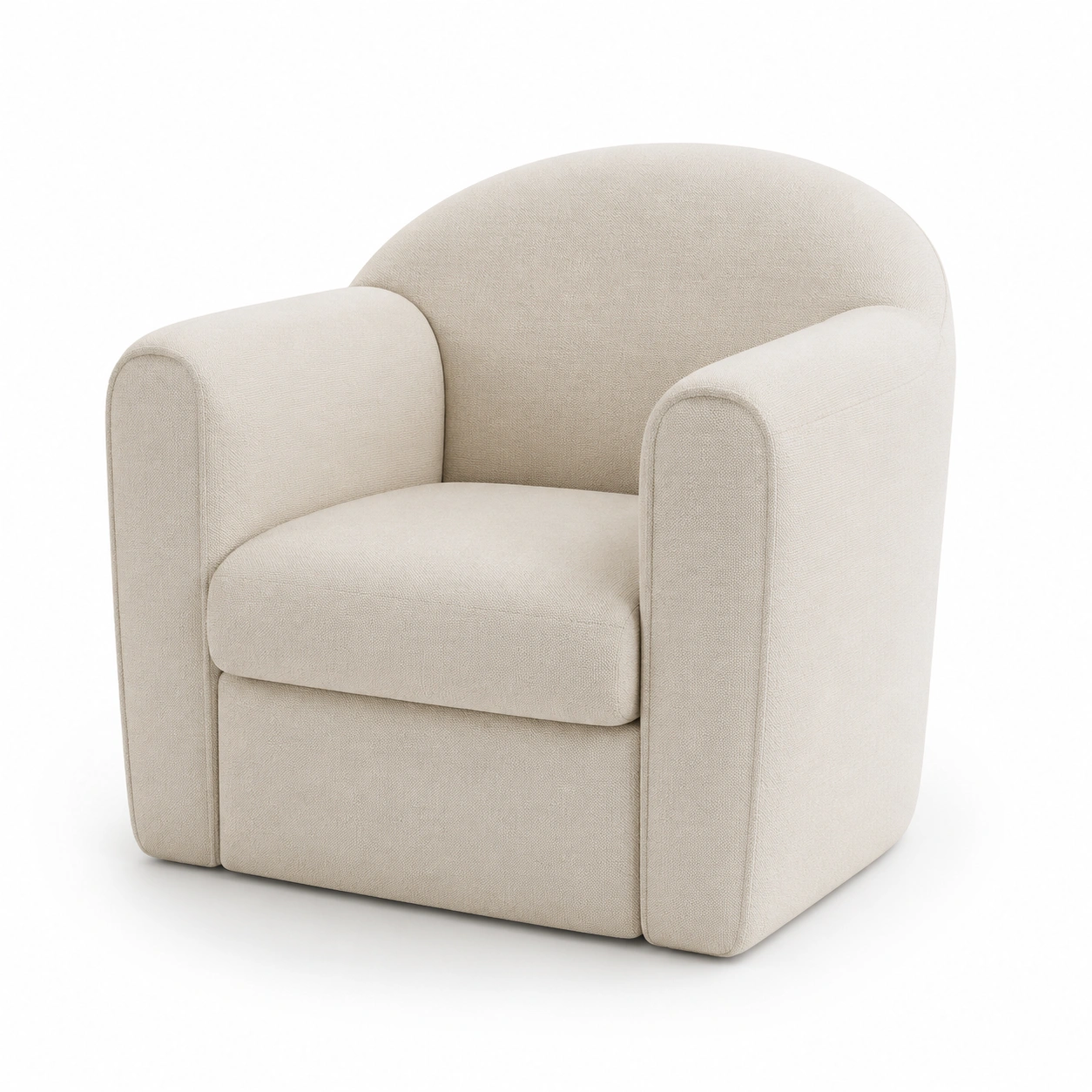Sillon de descanso tapizado color marfil-ValoriaNest