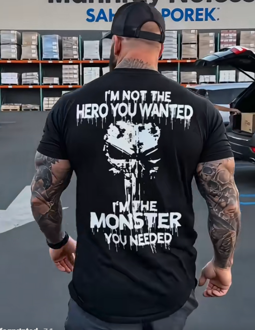 I'M NOT THE HERO YOU WANTED, I'M THE MONSTER YOU NEEDED, The Punisher Skull Tee Unisex