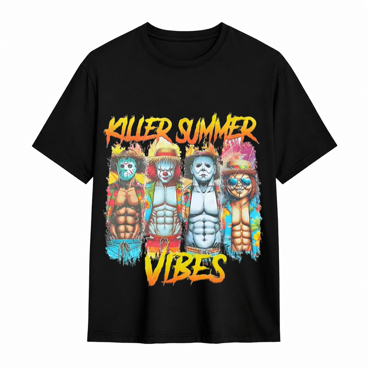 Killer Summer Vibes - Fun Tropical Skull Art - Vacation-Themed Digital Download - Colorful Summer Decor