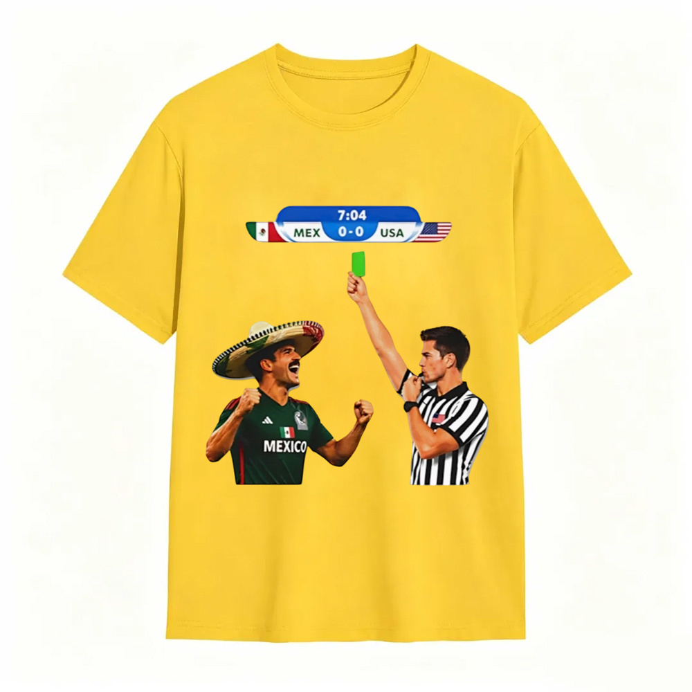 Unisex - Mexico vs USA Green Card Soccer Match USMNT T-Shirt
