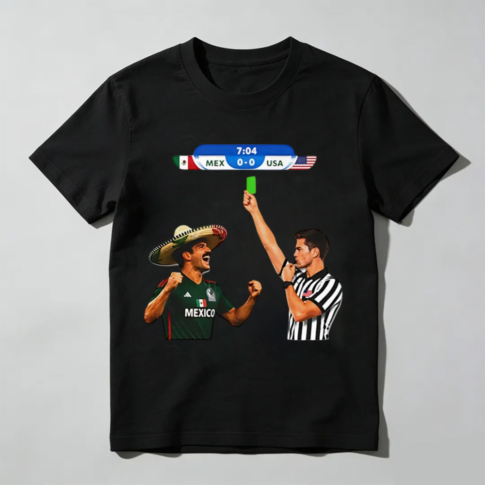 Unisex - Mexico vs USA Green Card Soccer Match USMNT T-Shirt