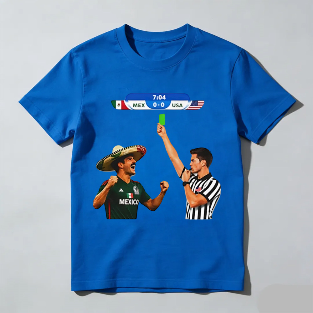 Unisex - Mexico vs USA Green Card Soccer Match USMNT T-Shirt