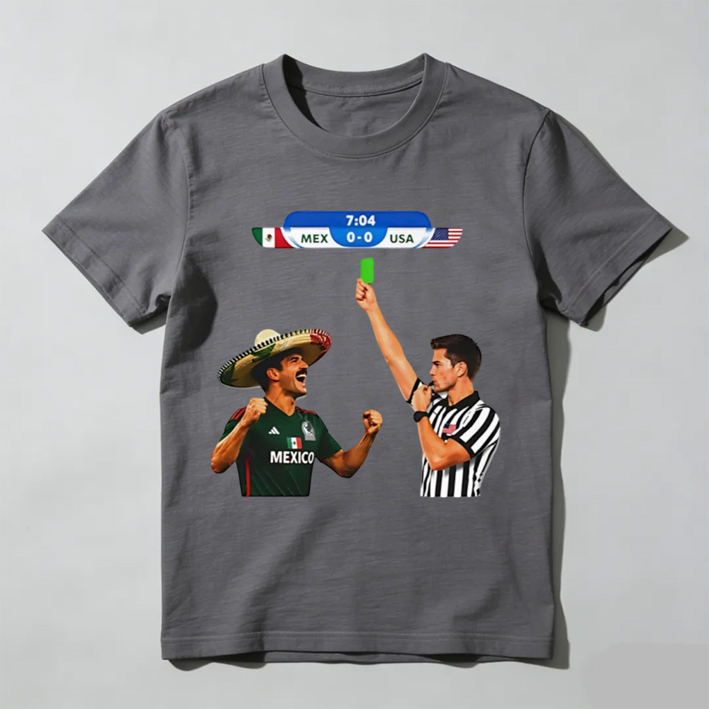 Unisex - Mexico vs USA Green Card Soccer Match USMNT T-Shirt