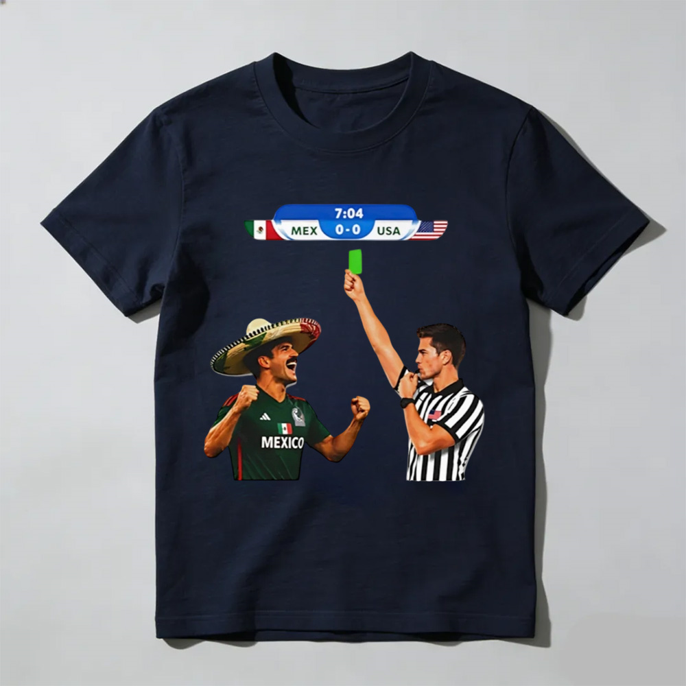 Unisex - Mexico vs USA Green Card Soccer Match USMNT T-Shirt