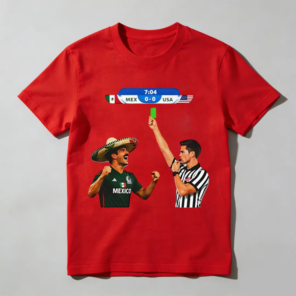 Unisex - Mexico vs USA Green Card Soccer Match USMNT T-Shirt