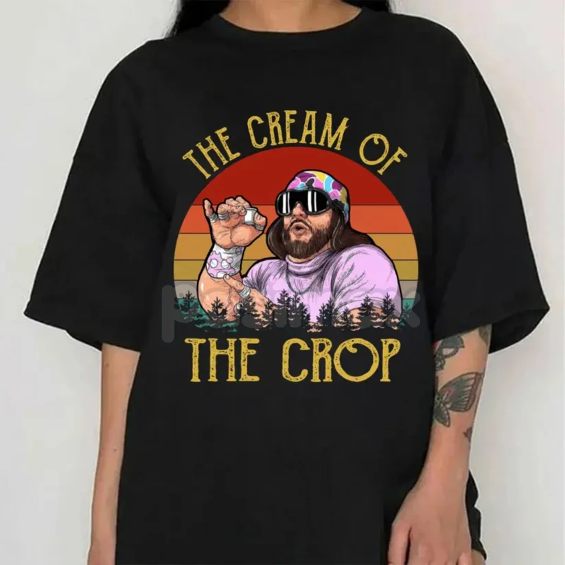 Macho The Cream of The Crop , Randy Savage Design, Vintage Retro Funny Wrestling , Macho Man Graphic Tee/Sweatshirt/Hoodie, Funny Sublimation Print