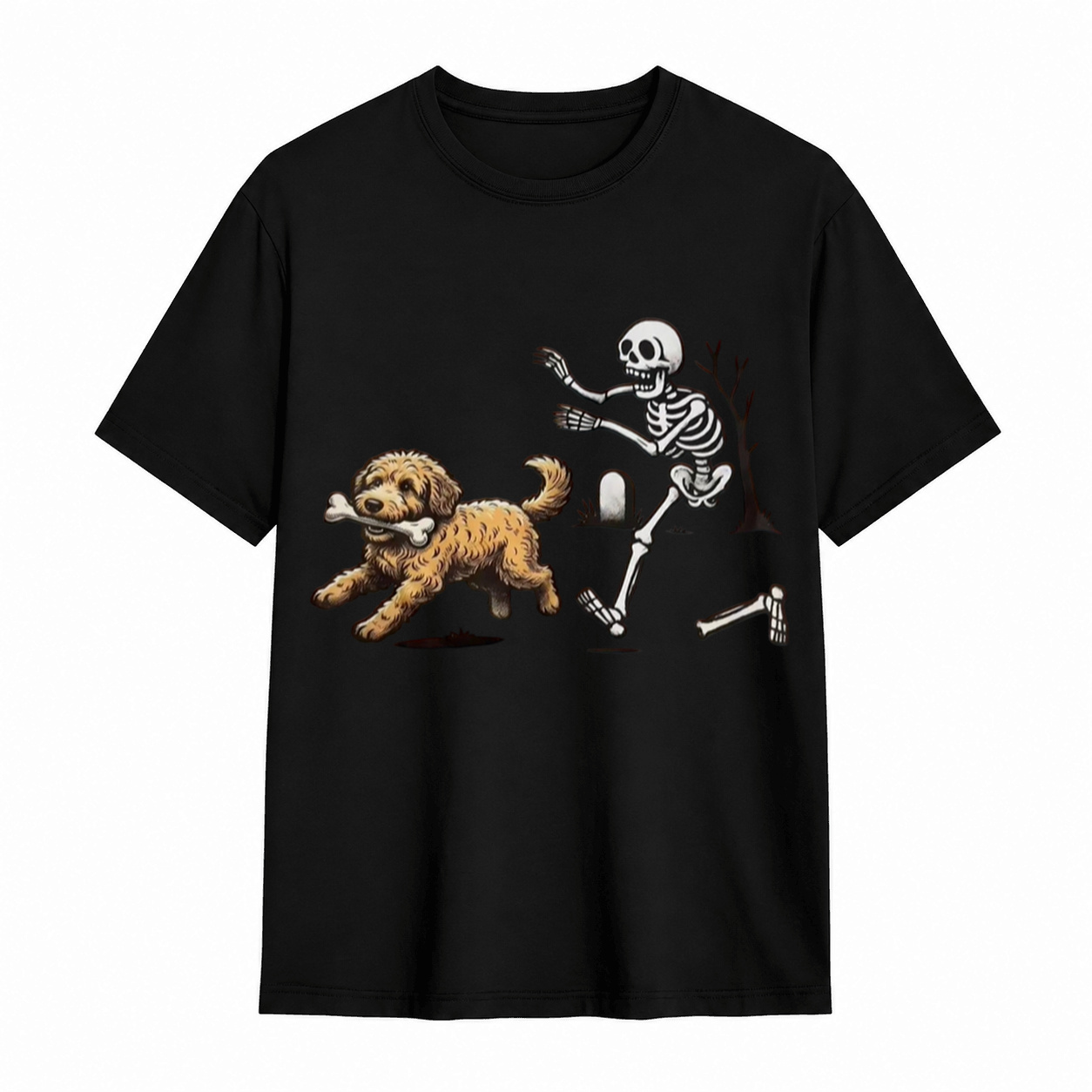 Comfort Colors® Dog Breeds Halloween Skeleton T-Shirt/Sweatshirt/Hoodie – Funny Spooky Season Pet Lover Graphic Tee, Retro Aesthetic Dog Costume Unisex Top