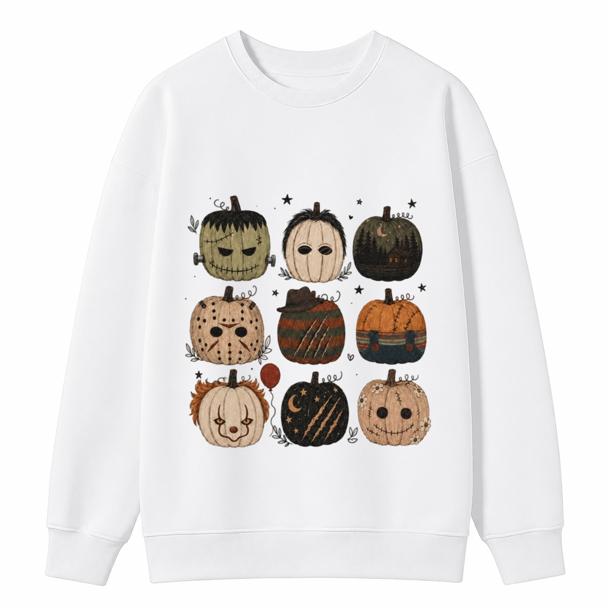 Horror Nights Chills And Thrills Retro Slashers T Shirt/Sweatshirt/Hoodie, Horror Movie Pumpkins,  scary Pumpkin Sublimation For Halloween