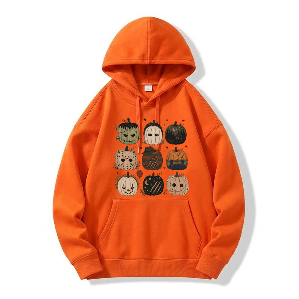 Horror Nights Chills And Thrills Retro Slashers T Shirt/Sweatshirt/Hoodie, Horror Movie Pumpkins,  scary Pumpkin Sublimation For Halloween