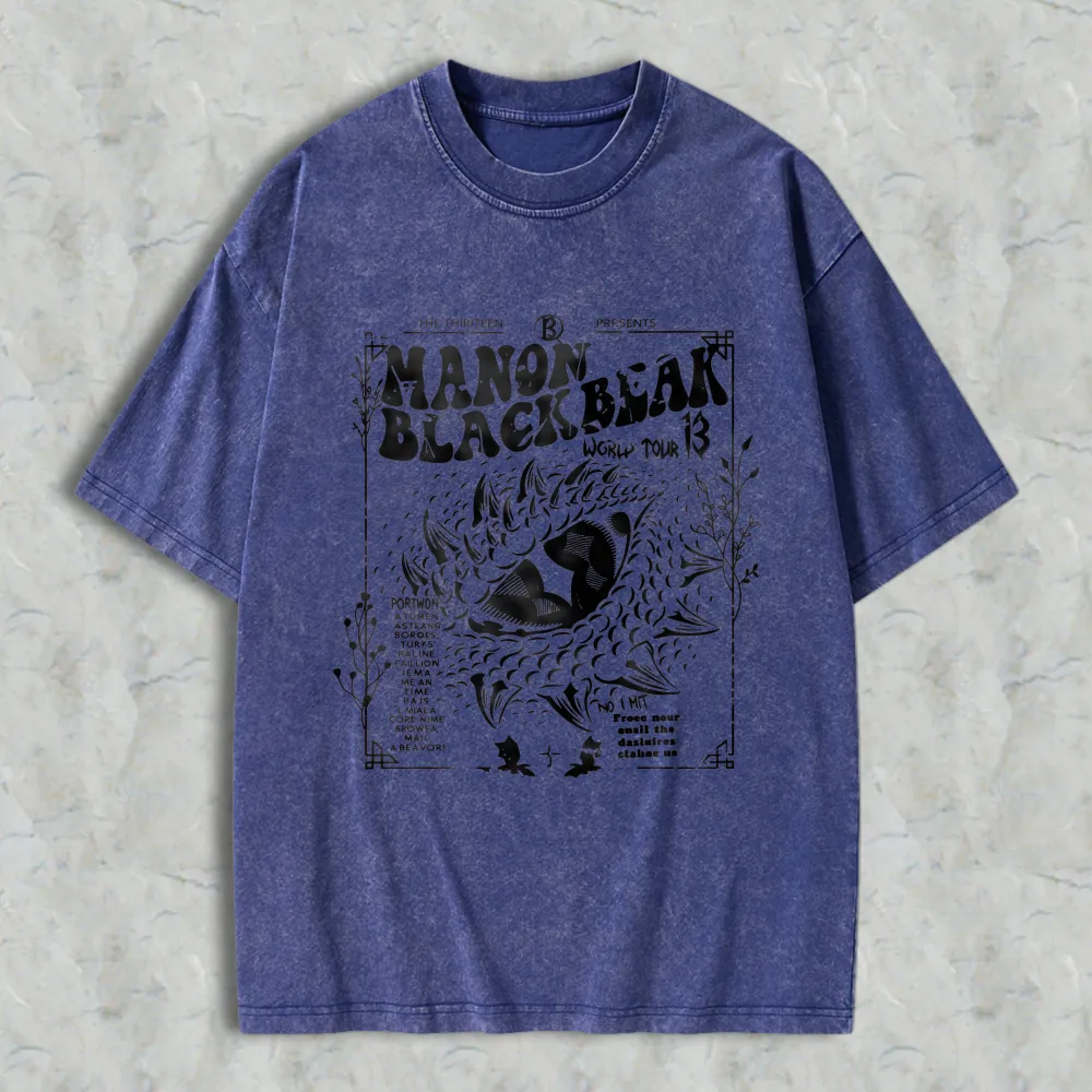 Manon Blackbeak Magic Tour 13 Concert Poster Design Unisex Washed T-shirt