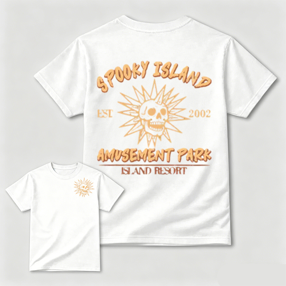 Comfort Colors© Spooky Island Tops, Retro Summer Nostalgia Dark Humor Disco Skull Shirt/Sweatshirt/Hoodie