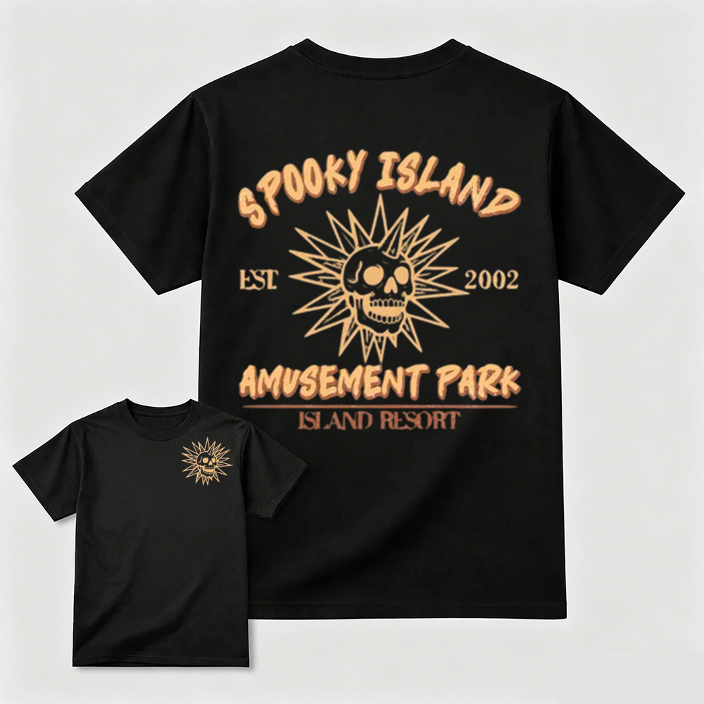 Comfort Colors© Spooky Island Tops, Retro Summer Nostalgia Dark Humor Disco Skull Shirt/Sweatshirt/Hoodie