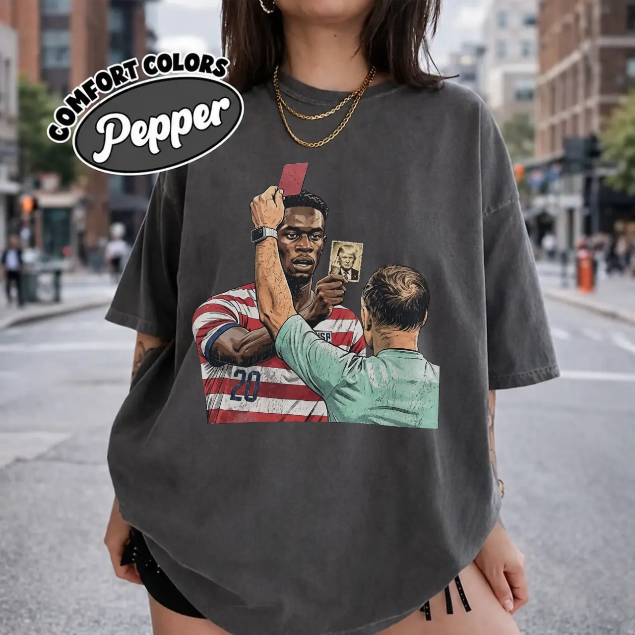 Balogun's Trump Card Shirt, World Soccer 2026, USMNT meme Tee