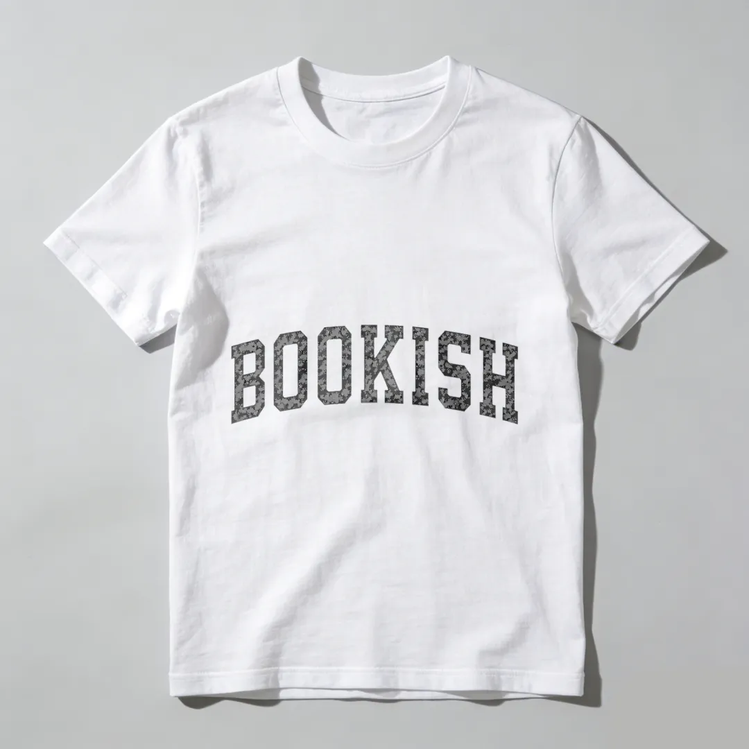 Bookish White Text On Black Shirt Unisex Classic T-shirt