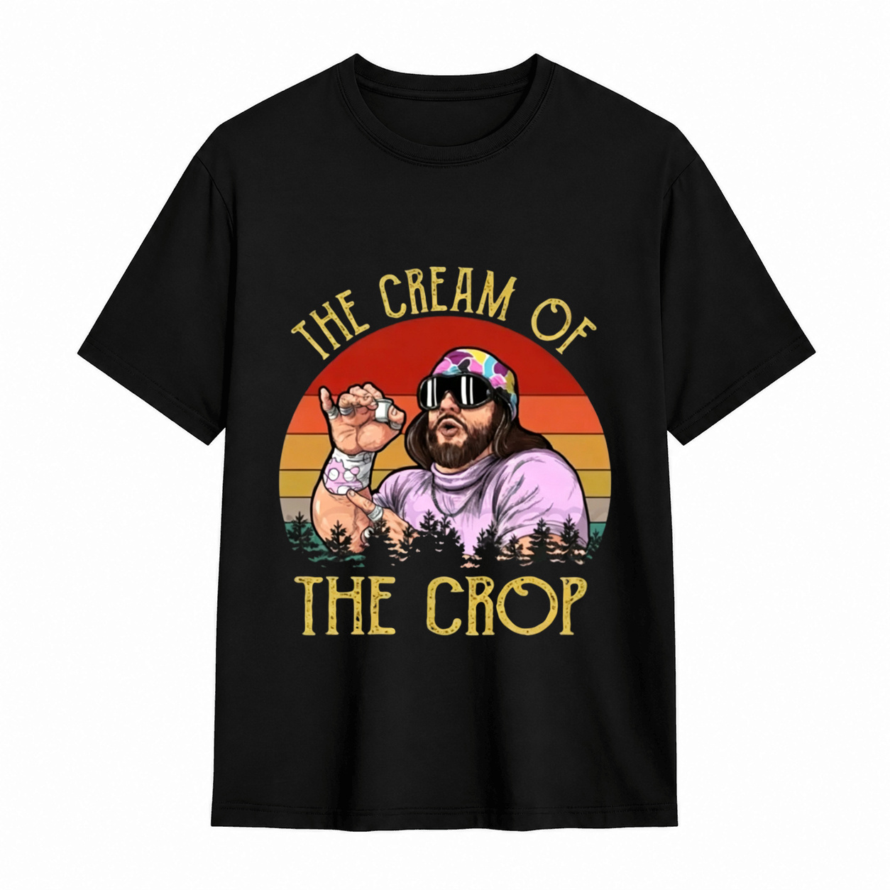 Macho The Cream of The Crop , Randy Savage Design, Vintage Retro Funny Wrestling , Macho Man Graphic Tee/Sweatshirt/Hoodie, Funny Sublimation Print