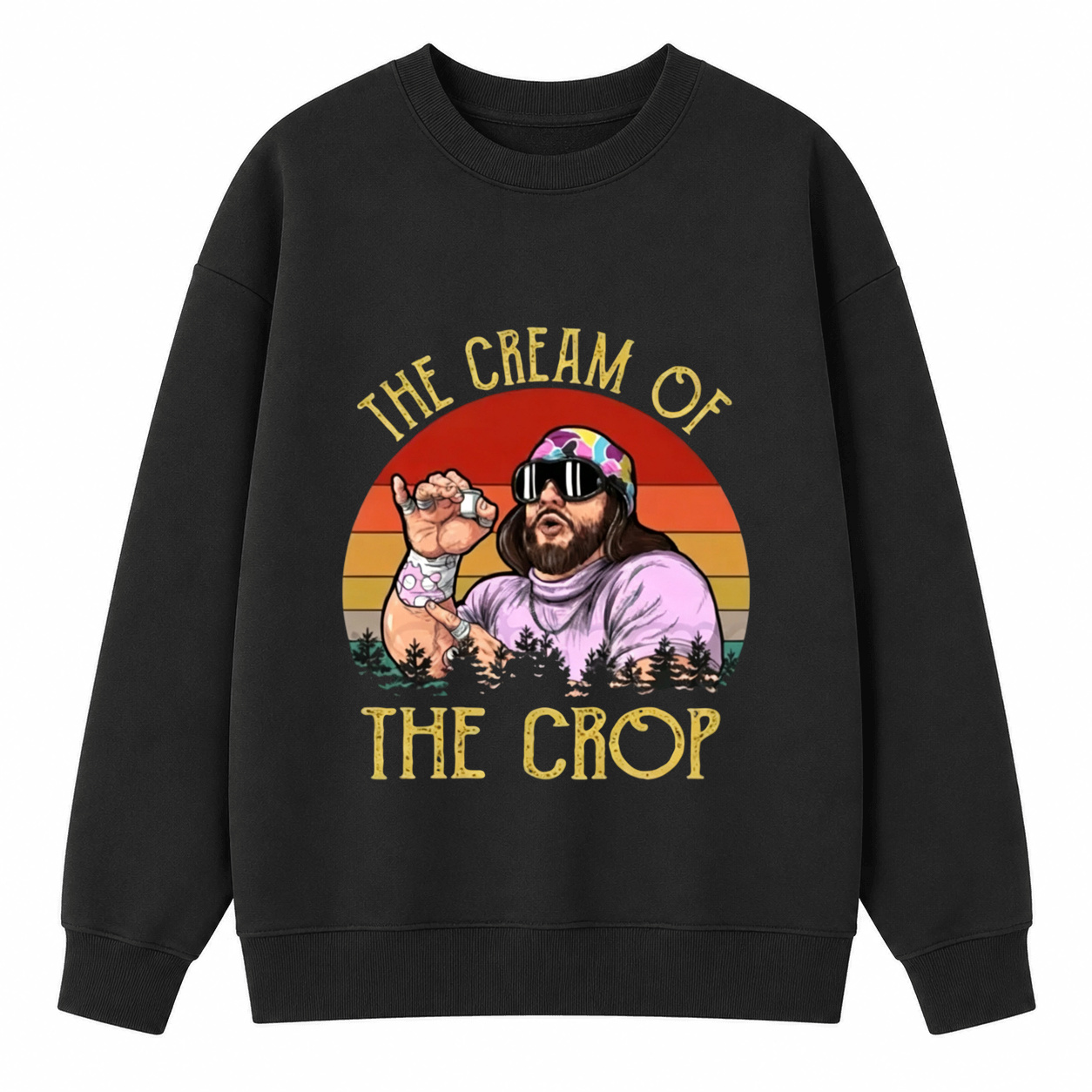 Macho The Cream of The Crop , Randy Savage Design, Vintage Retro Funny Wrestling , Macho Man Graphic Tee/Sweatshirt/Hoodie, Funny Sublimation Print