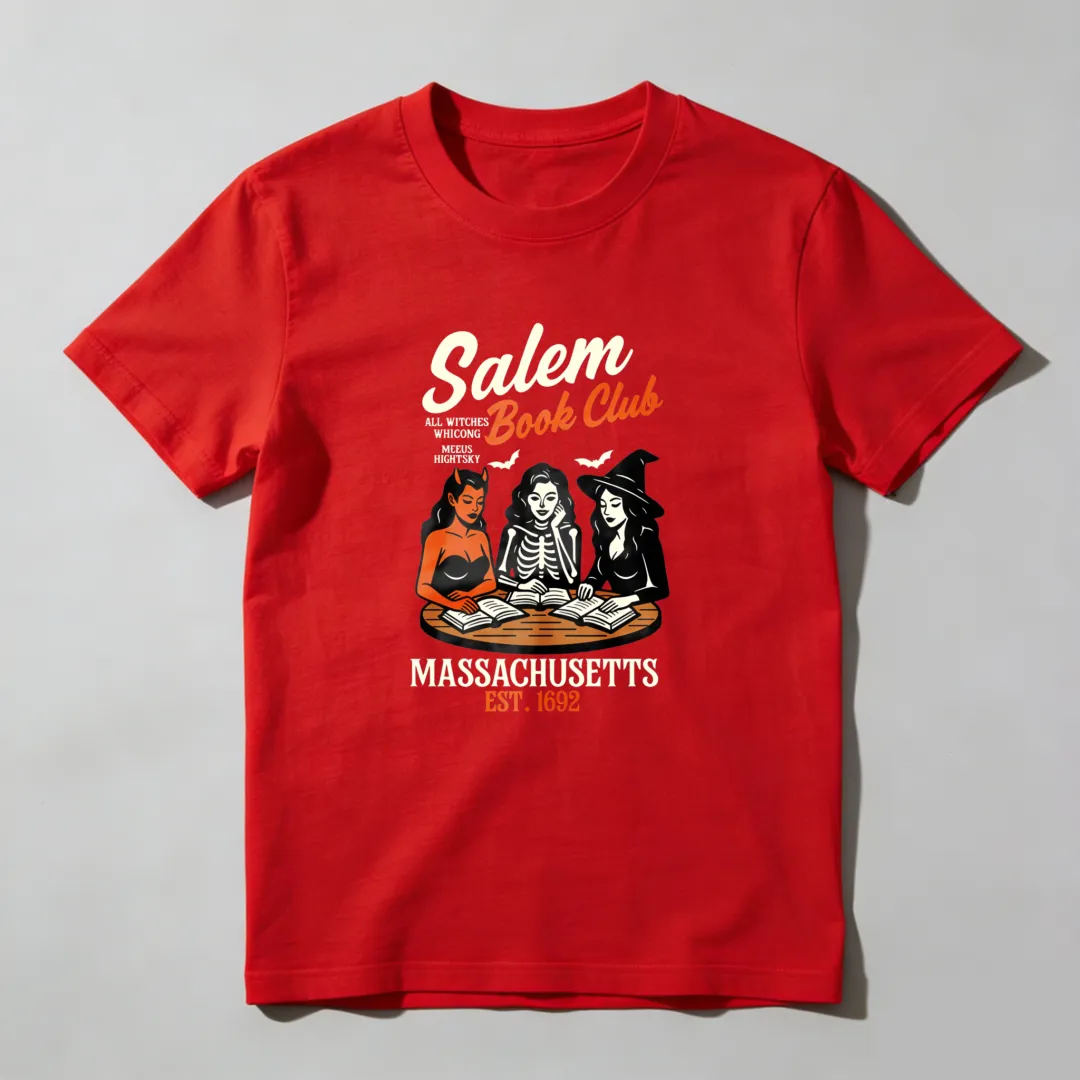 Salem Book Club Witches Reading Magic Spells Unisex Classic T-shirt