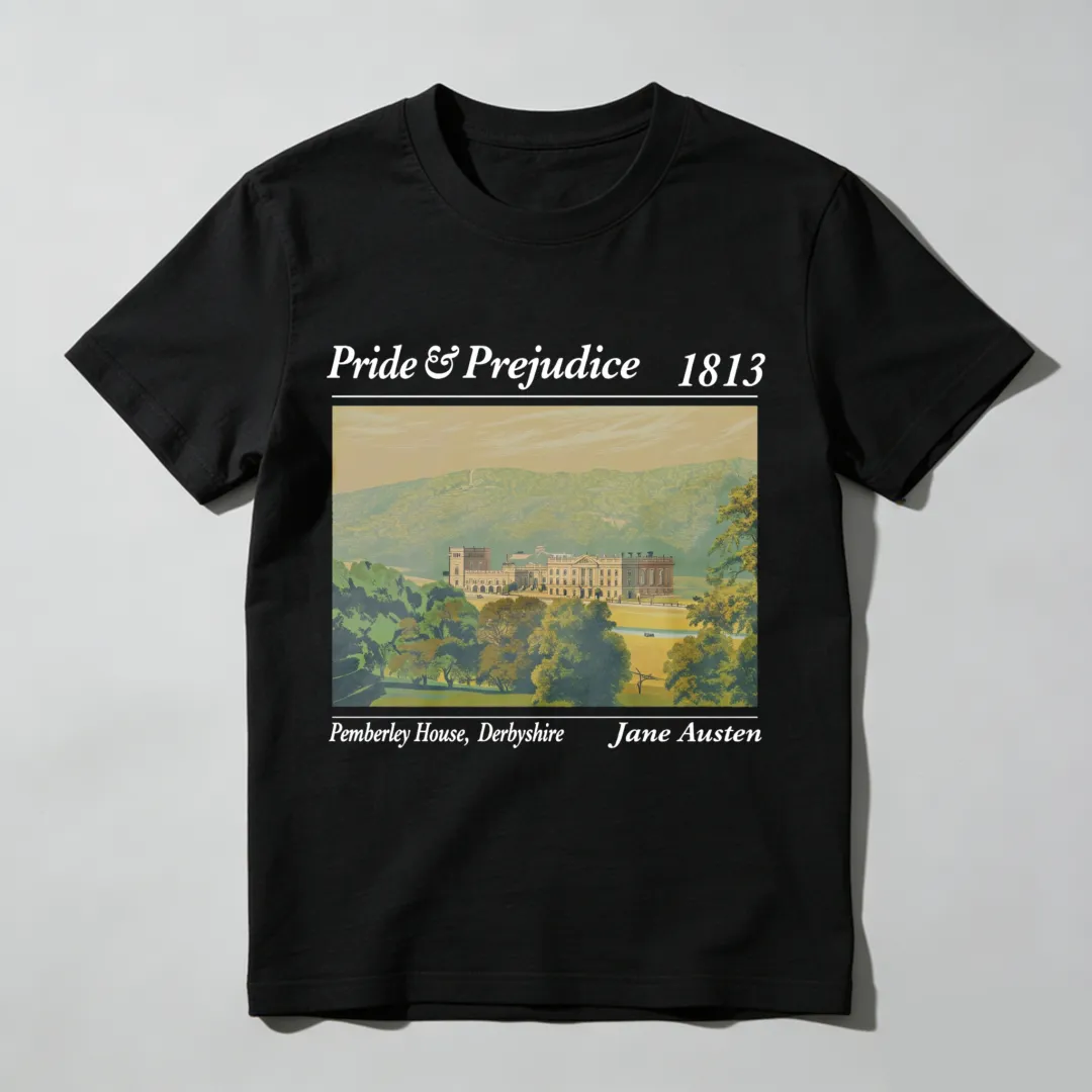 Pride And Prejudice 1813 Pemberley House Derbyshire Jane Austen Unisex Classic T-shirt
