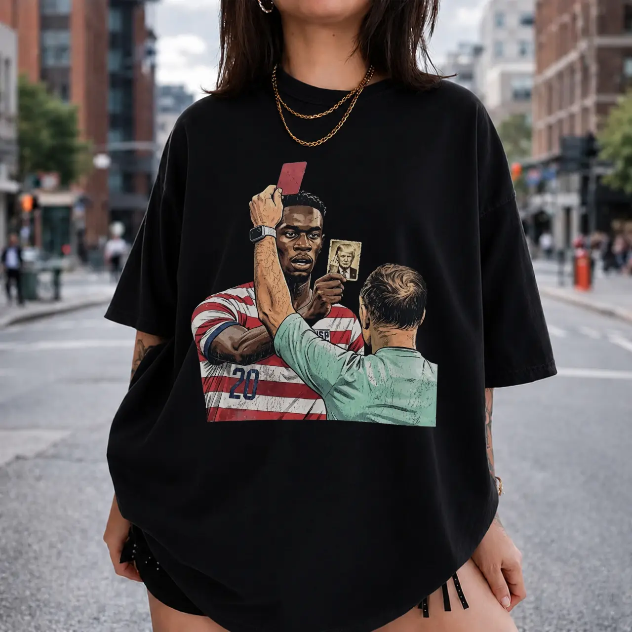 Balogun's Trump Card Shirt, World Soccer 2026, USMNT meme Tee