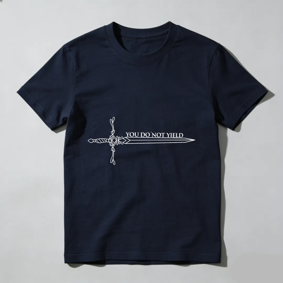 Sword Design With Text You Do Not Yield Unisex Classic T-shirt