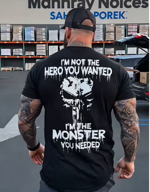 I'M NOT THE HERO YOU WANTED, I'M THE MONSTER YOU NEEDED, The Punisher Skull Tee Unisex