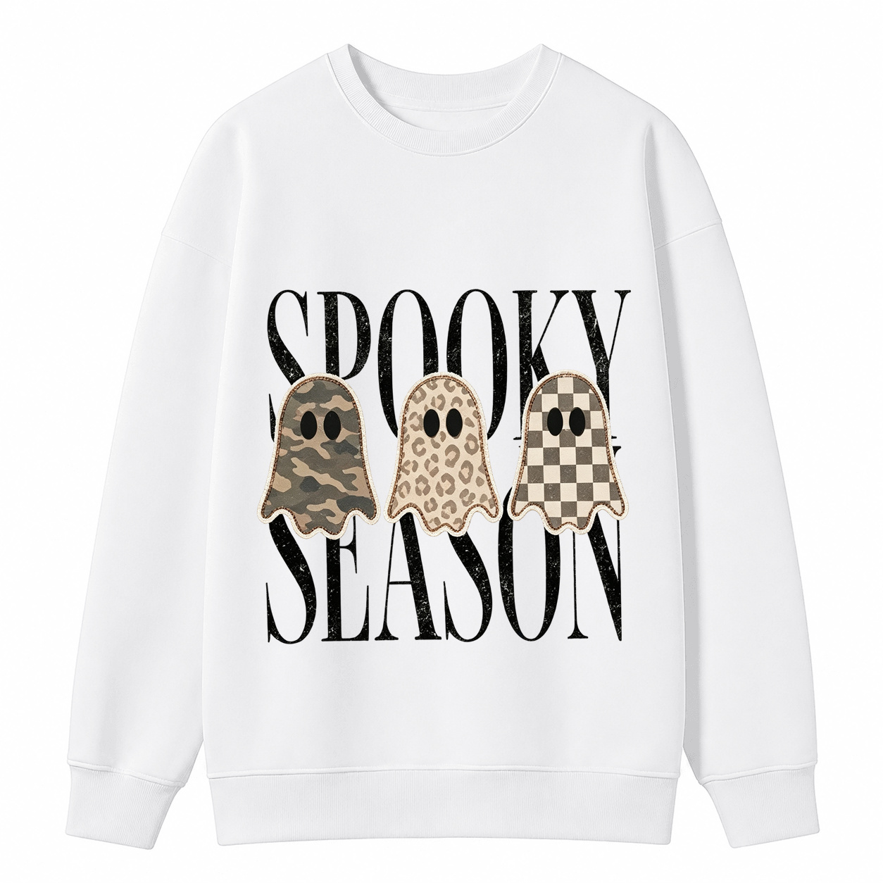 Patterned Spooky Season Ivory Tee Shirt/Sweatshirt/Hoodie For Halloween