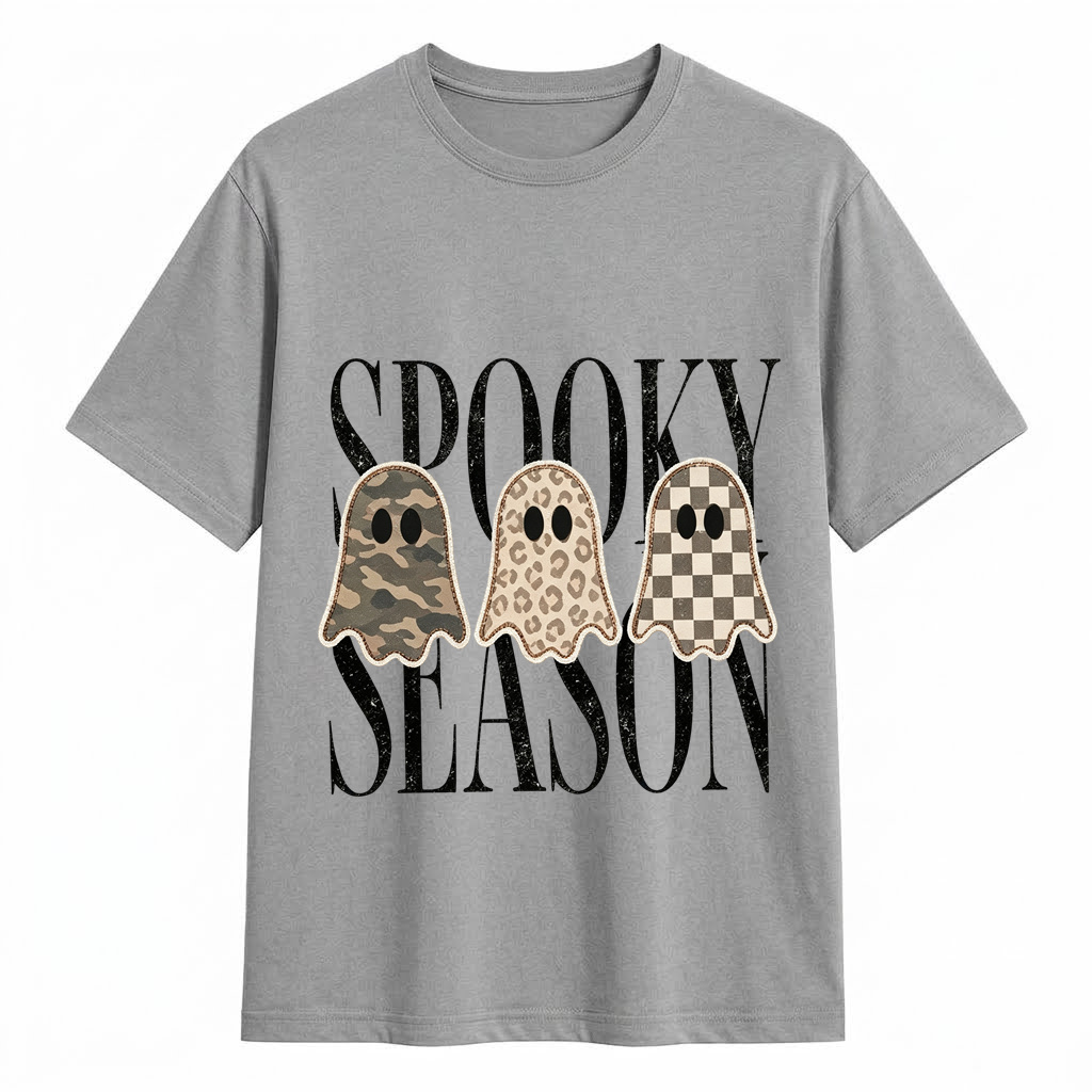 Patterned Spooky Season Ivory Tee Shirt/Sweatshirt/Hoodie For Halloween