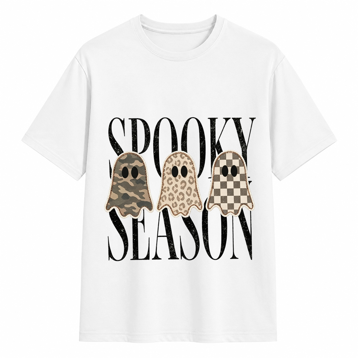 Patterned Spooky Season Ivory Tee Shirt/Sweatshirt/Hoodie For Halloween