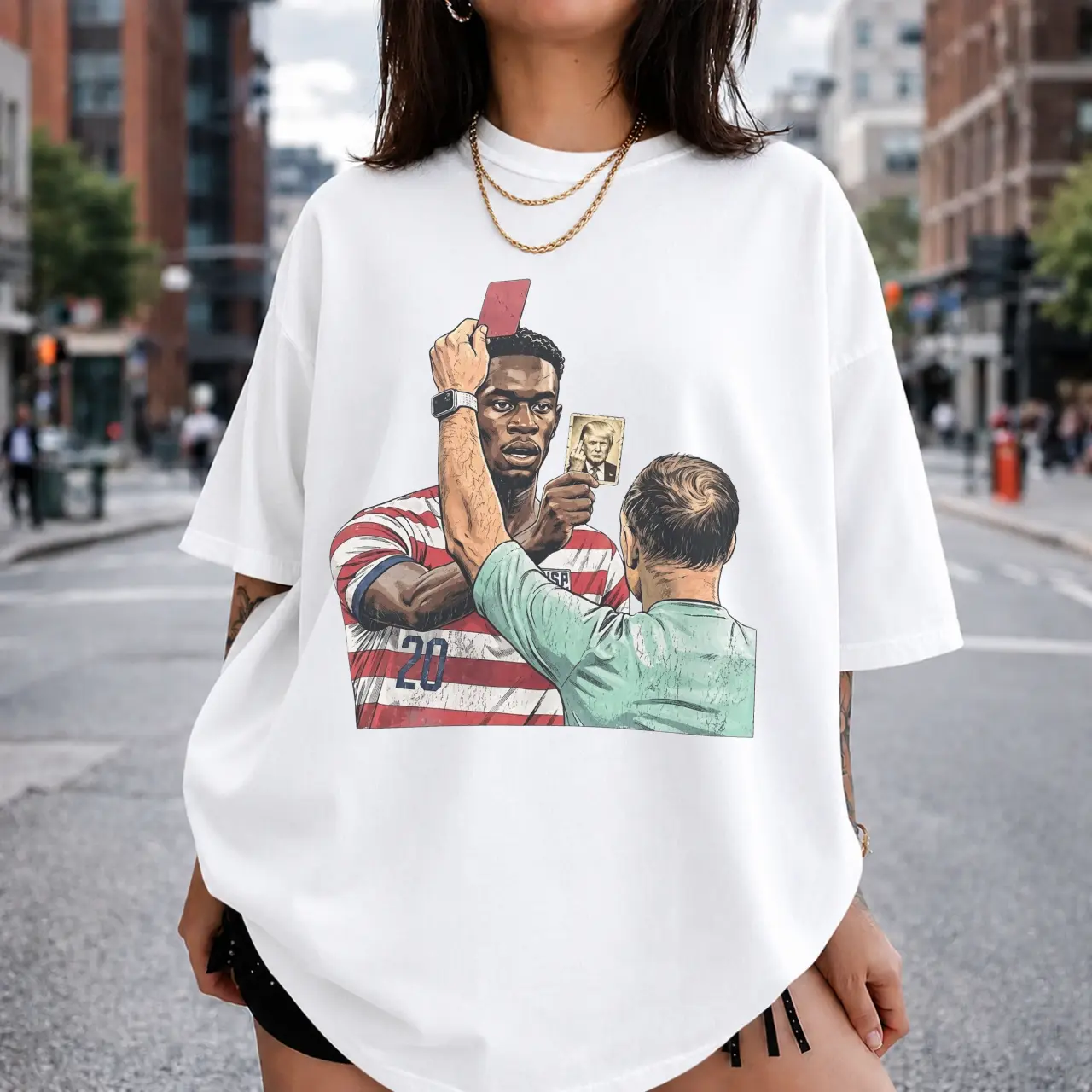 Balogun's Trump Card Shirt, World Soccer 2026, USMNT meme Tee