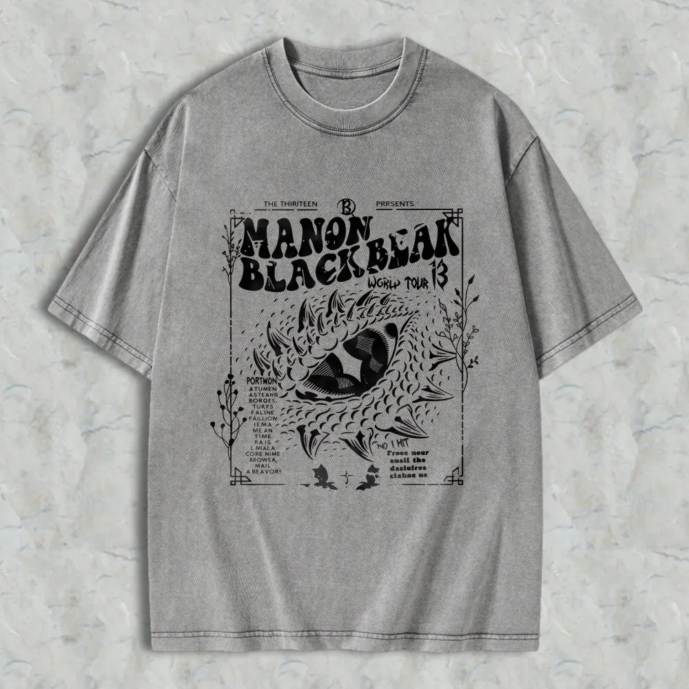 Manon Blackbeak Magic Tour 13 Concert Poster Design Unisex Washed T-shirt