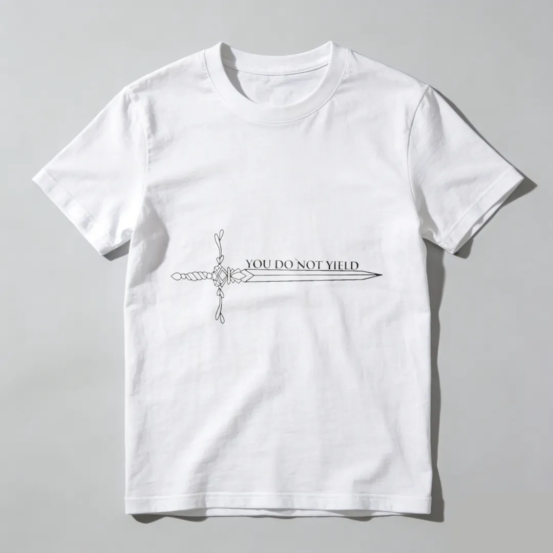 Sword Design With Text You Do Not Yield Unisex Classic T-shirt