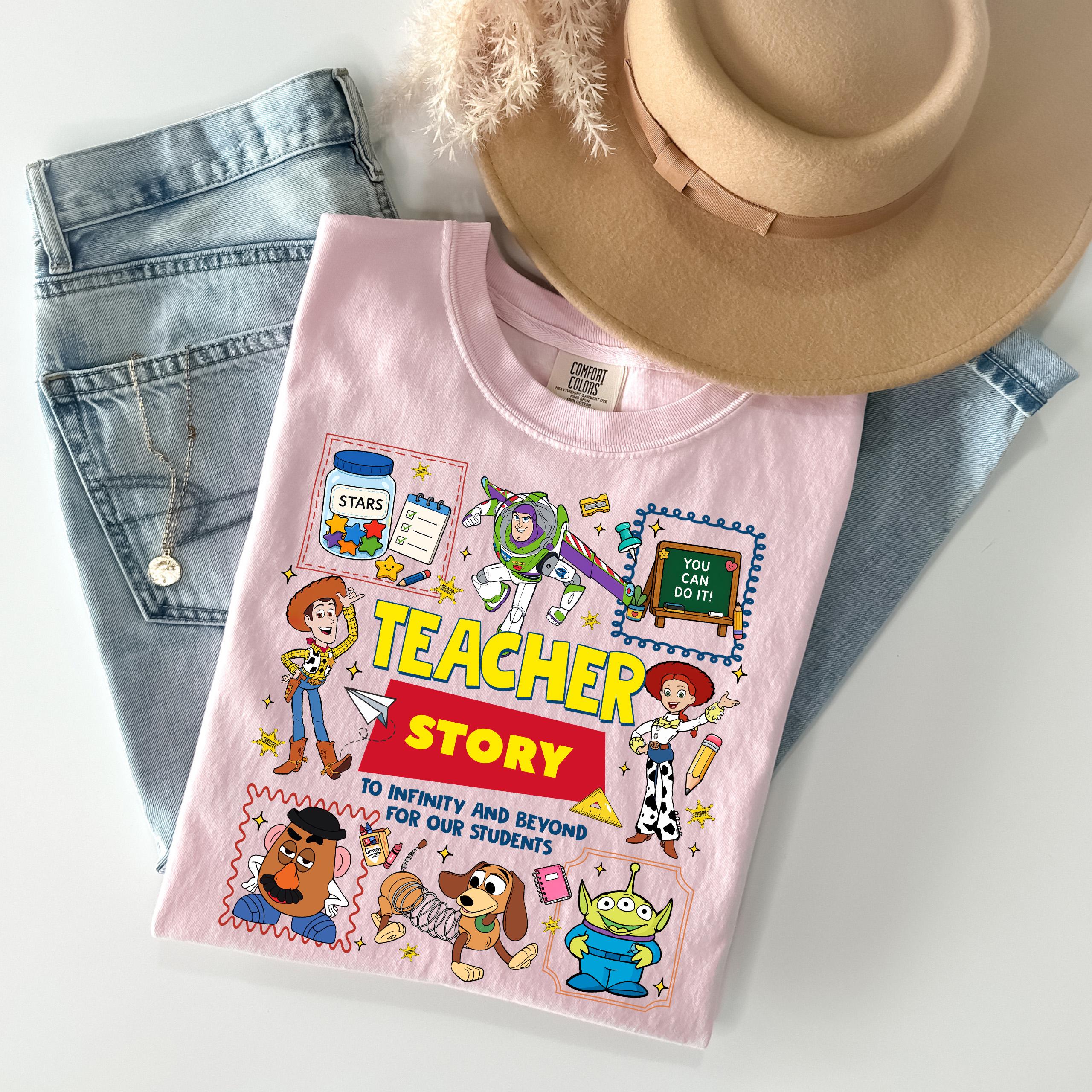 Teacher Adventure Graphic T-Shirt – Vintage Cartoon Style Classroom Appreciation Tee