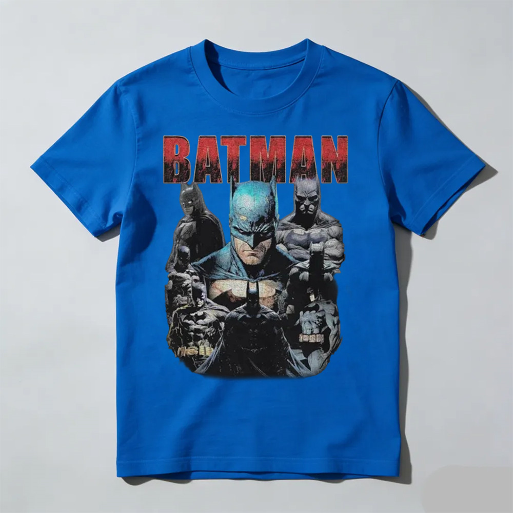 Batman Vintage 90s Bootleg Rap Tee | Retro DC Comic Superhero Graphic T-Shirt | Oversized Streetwear Shirt | Dark Knight Fan Gift