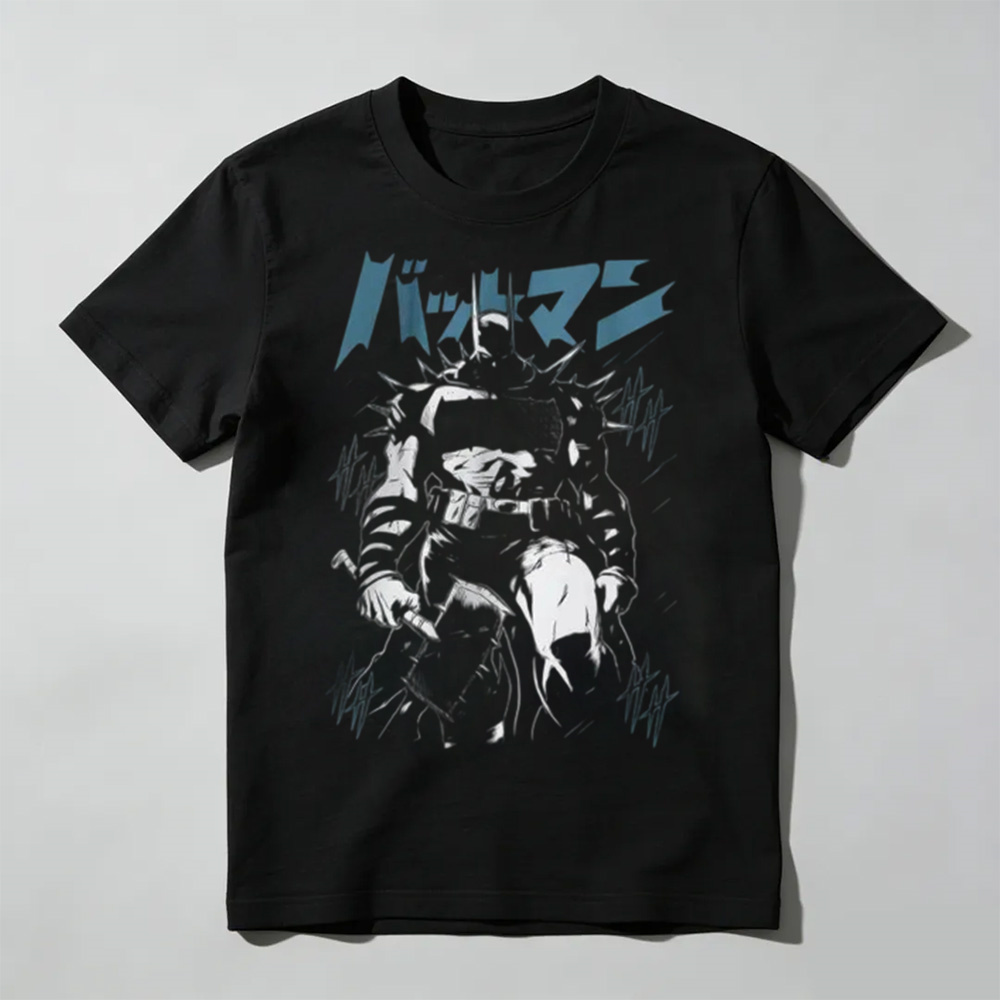 Batman Superhero Gift, Comic Book Graphic Tee Casual T-Shirt, Birthday Gift for Him Anime T-shirt, Manga Lover Tshirts