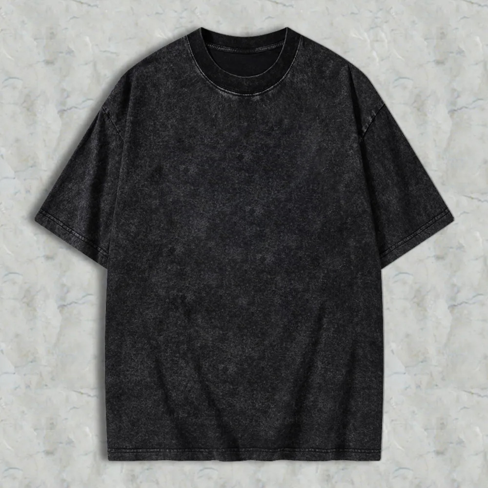 Vintage Rotary Dial Phone Pattern Unisex Washed T-shirt