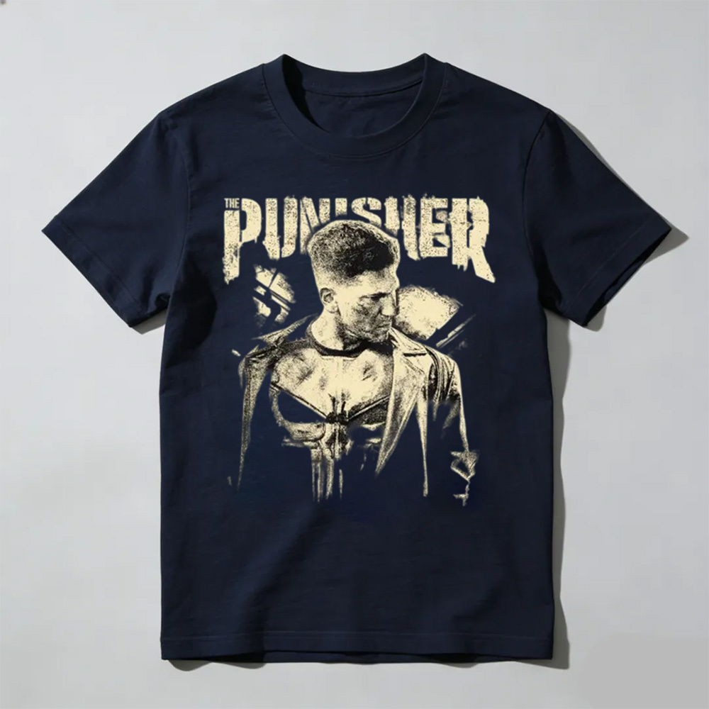 Vintage The Punisher Shirt, Retro Frank Castle Graphic Tee, Avengers Campus T-shirt, Villain Shirt, Anti Hero Fan Gift