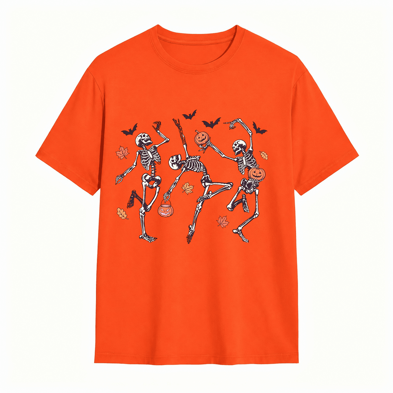 Comfort Colors® Dancing Skeleton Halloween Pumpkin Shirt/Sweatshirt/Hoodie, Skeleton Halloween Shirt/Sweatshirt/Hoodie