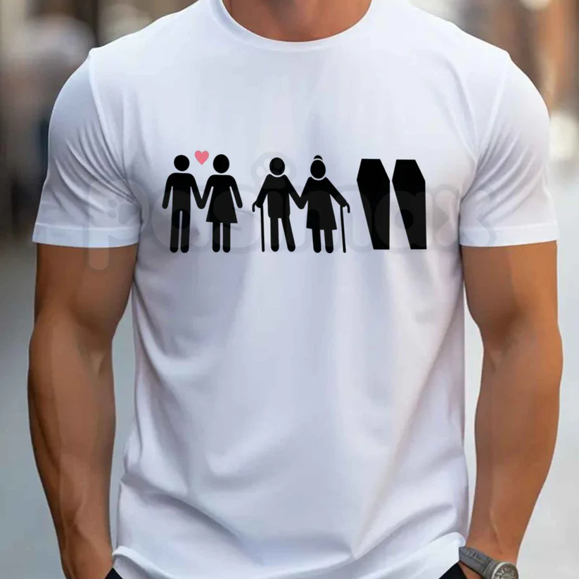 Till Death Do Us Part Life Journey Couple Shirt/Sweatshirt/Hoodie – Romantic Skeleton Graphic Tee, Matching Anniversary Unisex Cotton